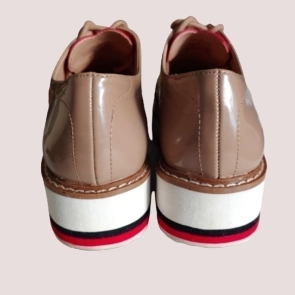 ZARA VINYL PATENT NUDE OXFORDS SIZE 5 - Picture 3 of 7